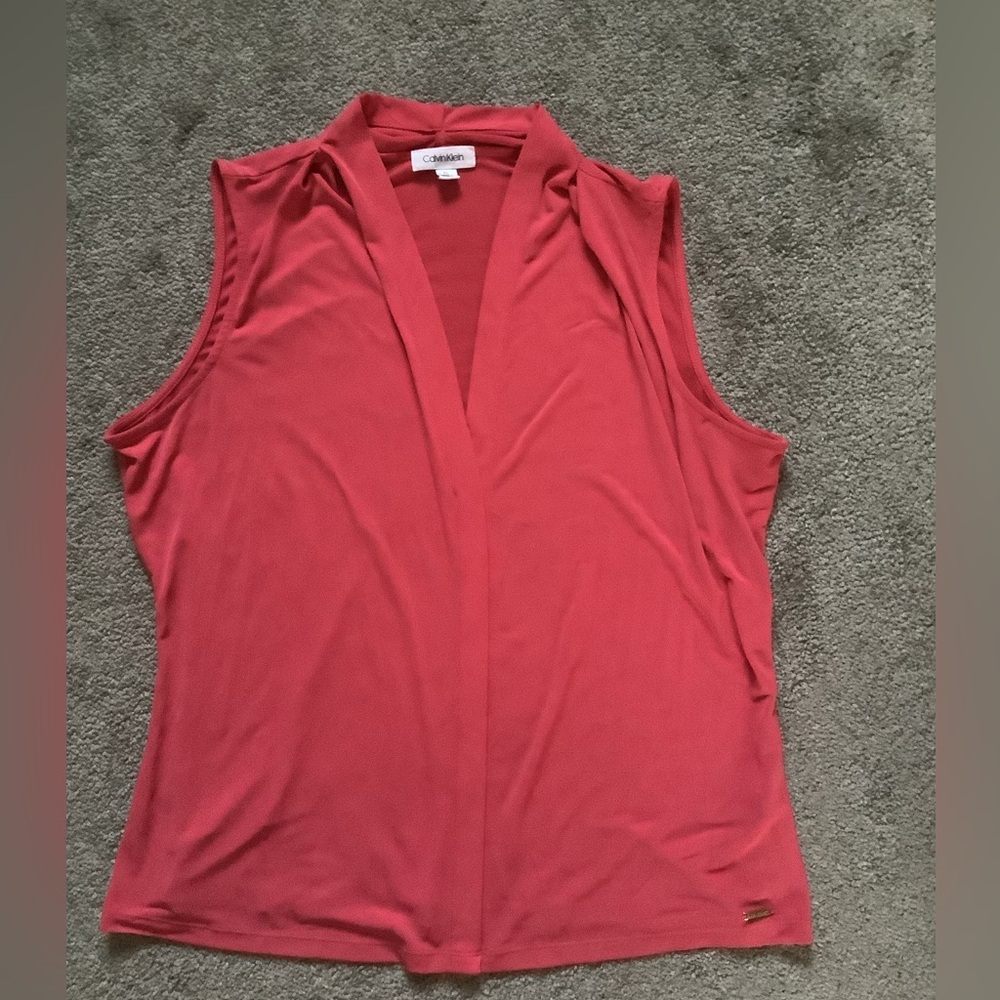 Calvin Klein Pink XL Women’s No sleeve Blouse